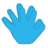 SHAPES ETC. Hand Single Color Creative Cut-Outs, 5.5" -Blue Hand