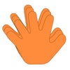 SHAPES ETC. Hand Single Color Creative Cut-Outs, 5.5" - Halloween Hand Orange