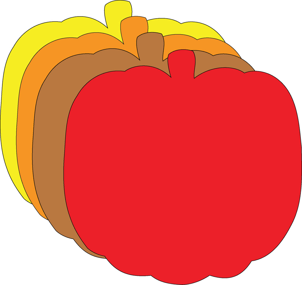 Fall Thanksgiving Pumpkin Large Assorted Color Cut-Outs - 5.5in - Creative Shapes Etc.