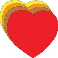 Holiday Thanksgiving Heart Large Assorted Color Cut-Outs - 5.5in - Creative Shapes Etc.
