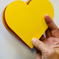 Holiday Thanksgiving Heart Large Assorted Color Cut-Outs - 5.5in - Creative Shapes Etc.