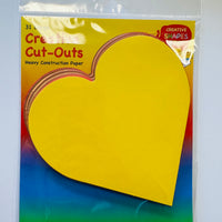 Holiday Thanksgiving Heart Large Assorted Color Cut-Outs - 5.5in - Creative Shapes Etc.