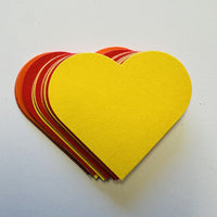 Holiday Thanksgiving Heart  Small Assorted Color Cut-Outs - 3in - Creative Shapes Etc.