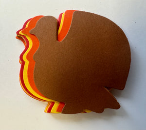 Thanksgiving Turkey Small Assorted Color Cut-Outs - 3in - Creative Shapes Etc.