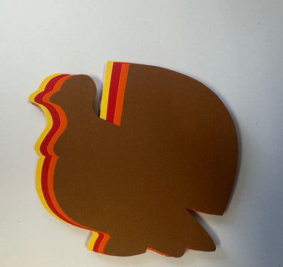 Thanksgiving Turkey Large Assorted Color Cut-Outs - 5.5in - Creative Shapes Etc.