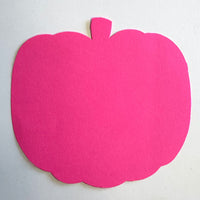 Pretty in Pink-O-Ween Pumpkin Bright Neon Single Color Large Cut-Outs- 5.5” x 5.5”