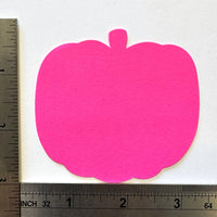 Pretty in Pink-O-Ween Pumpkin Bright Neon Single Color Small Cut-Outs- 3" x 3"