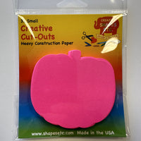 Pretty in Pink-O-Ween Pumpkin Bright Neon Single Color Small Cut-Outs- 3" x 3" - Creative Shapes Etc.