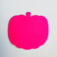 Pretty in Pink-O-Ween Pumpkin Bright Neon Single Color Small Cut-Outs- 3" x 3" - Creative Shapes Etc.