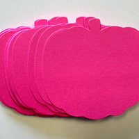 Pretty in Pink-O-Ween Pumpkin Bright Neon Single Color Small Cut-Outs- 3" x 3" - Creative Shapes Etc.