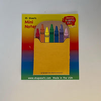 Mini Notepad - Crayon Box - Creative Shapes Etc.