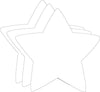 SHAPES ETC. Star Large Single-Color Creative Cut-Outs, 5.5" - White