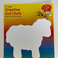 Sheep Single Color Creative Cut-Outs- 5.5" - Creative Shapes Etc.