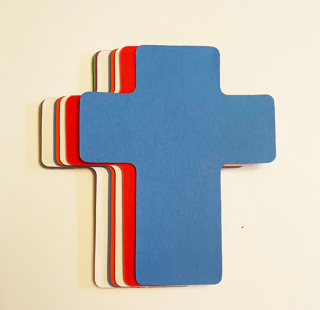 SHAPES ETC. Cross Assorted Color Creative Cut-Outs- 5.5
