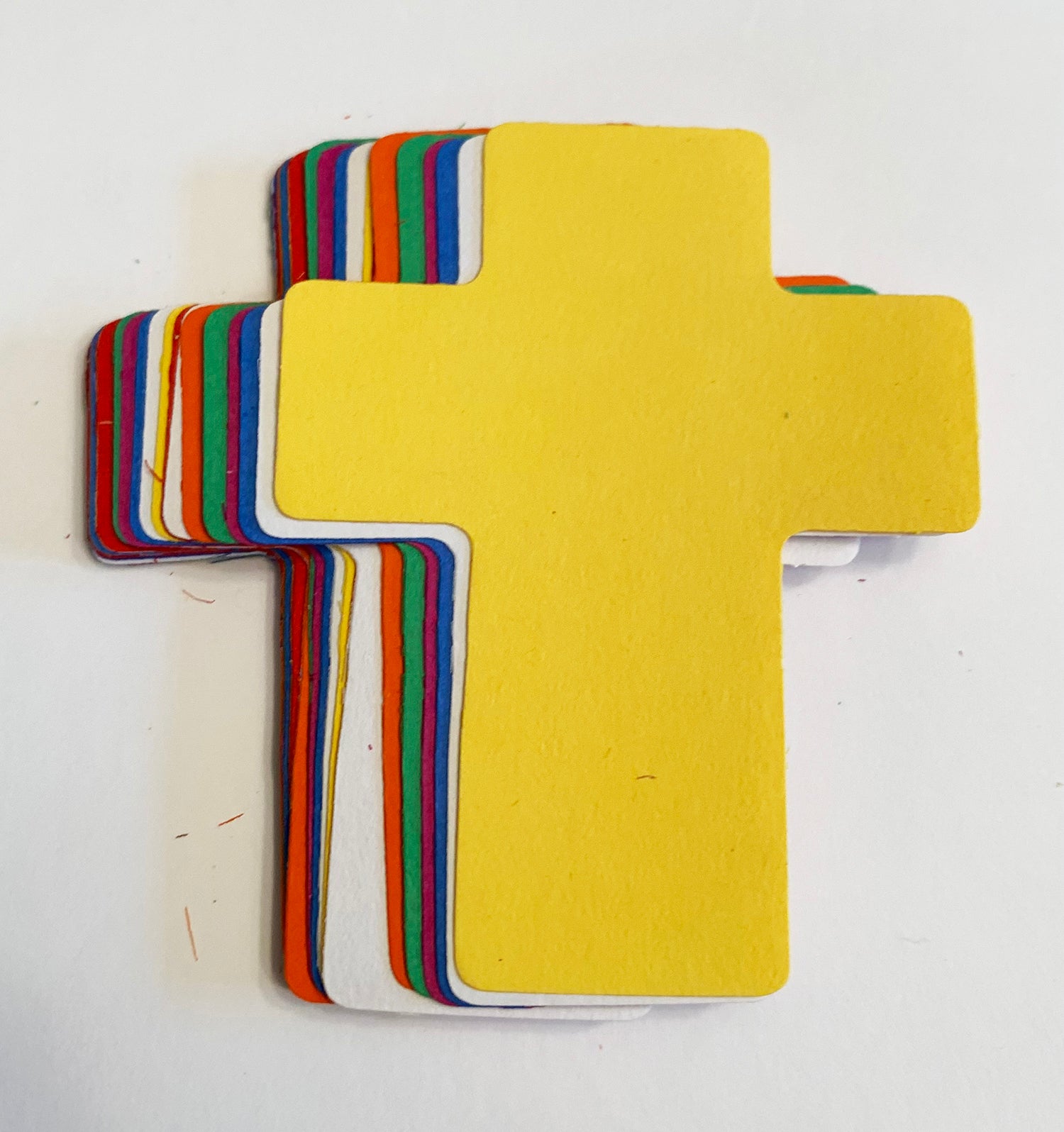SHAPES ETC. Cross Assorted Color Creative Cut-Outs- 3”