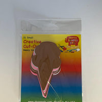 Small Neapolitan Ice Cream Cone Tri- Color Creative Cut-Outs - 3" - Creative Shapes Etc.