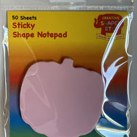 Sticky Shape Notepad - Pretty in Pink-O-Ween Pumpkin - Creative Shapes Etc.