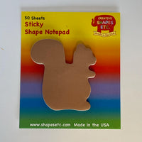 Sticky Shape Notepad - Squirrel - Creative Shapes Etc.