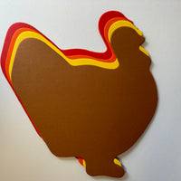 Thanksgiving Turkey Assorted Color Super Cut-Outs - 8in x 10in - Creative Shapes Etc.