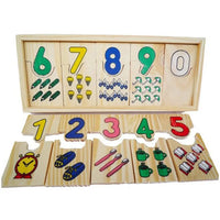 Wooden Children Match It Counting Mathematics Number Early Educational