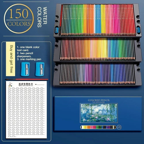 48/72/120/150/200 Professional Oil Color Pencil Set Soft Wood