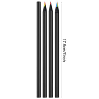 4Pcs Pastel 7 Colors Concentric Gradient Rainbow Pencil Crayons