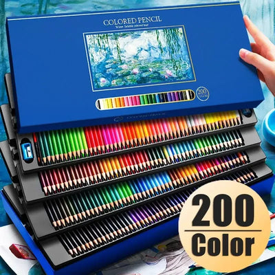 48/72/120/150/200 Professional Oil Color Pencil Set Soft Wood