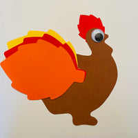Thanksgiving Turkey Assorted Color Super Cut-Outs - 8in x 10in - Creative Shapes Etc.