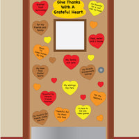 Holiday Thanksgiving Heart  Small Assorted Color Cut-Outs - 3in - Creative Shapes Etc.