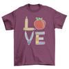 Creative Love spelled with school supplies t-shirt