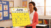 SHAPES ETC. Blank Vertical Calendar Set of 3 Blue