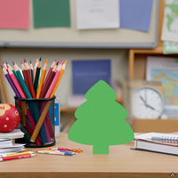SHAPES ETC. Sticky Shape Notepad - Evergreen Tree