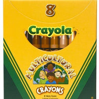 Crayola 080W Multicultural Crayons- Large- 8 Count