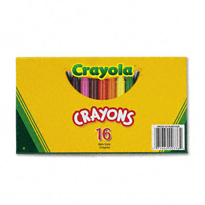 Crayola. 520336 Large Crayons- 16 Colors/Box