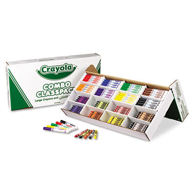 Crayola. 523348 Classpack Crayons w/Markers- 8 Colors- 128 Each Crayon