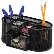 Rolodex 1746466 Mesh Pencil Cup Organizer  4 Compartments  Steel  9 1/