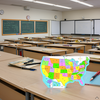 SHAPES ETC. U.S. Practice Map Combo Pack- 9” x 19”