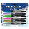 Bazic 1236     6 Metallic Markers   Case of 12