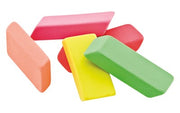 Baumgartens NEON Pencil Erasers ASSORTED Colors (74001)