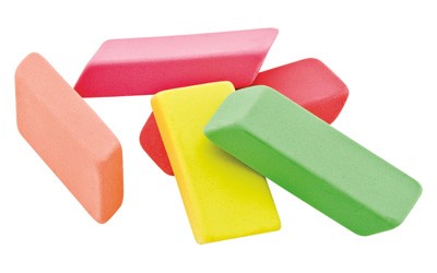 Baumgartens NEON Pencil Erasers ASSORTED Colors (74001)