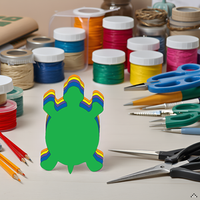 Vibrant turtle cut-outs add ocean flair to crafts and displays