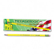 Dixon DIX13881 Dixon Ticonderoga Woodcase Pencil  B no.1  Yellow Barre