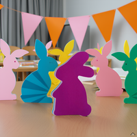 SHAPES ETC. Rabbit Assorted Color Super Cut-Outs- 10.5" x 6.25”