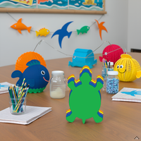 Durable paper turtle shapes ideal for kids' art and learning