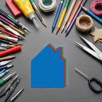 SHAPES ETC. House Assorted Color Super Cut-Outs- 8” x 10”