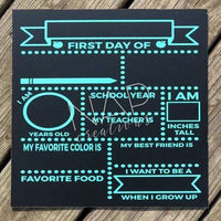 First Day Of School Chalkboard