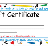 Gift Certificate - $100.00 - Creative Shapes Etc.