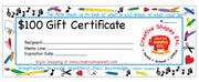 Gift Certificate - $100.00 - Creative Shapes Etc.