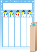 Progress Pad/ Stamps Set - Snowmen - Creative Shapes Etc.