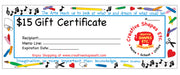 Gift Certificate - $15.00 - Creative Shapes Etc.